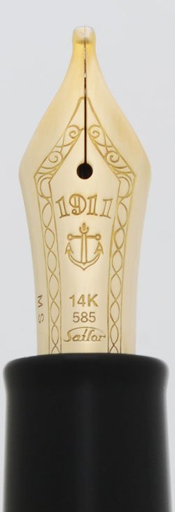 Sailor 1911 Fountain Pen - Standard Size, Yellow & Black w Gold